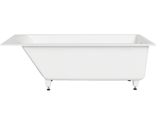 Ванна из искусственного камня Salini Cascata Kit S-Sense 170x75 см, с ножками, со сливом-переливом, с донным клапаном, матовая