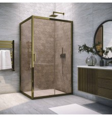 Душевой уголок Vegas Glass ZP+ZPV Tur Novo h1900 100*70 05 05 профиль бронза, стекло бронза