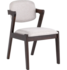 Комплект стульев Stool Group Viva эспрессо, мягкое сидение светло-серое 2 шт