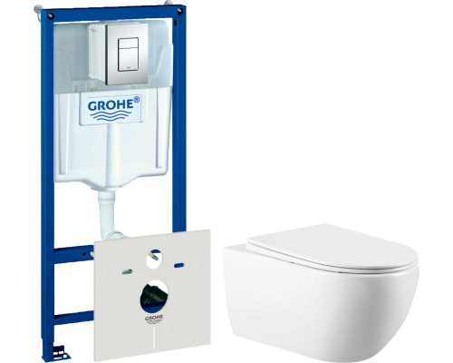 Комплект Унитаз подвесной Vincea Evo VT1-34 + Инсталляция Grohe Rapid SL 38772001 3 в 1 с кнопкой смыва + Шумоизоляция 37131000 Комплект Унитаз подвесной Vincea Evo VT1-34 + Инсталляция Grohe Rapid SL 38772001 3 в 1 с кнопкой смыва + Шумоизоляция 37131000