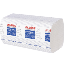 Бумажные полотенца LAIMA (H3) Universal White Plus, (Блок: 15 уп. по 250 шт)