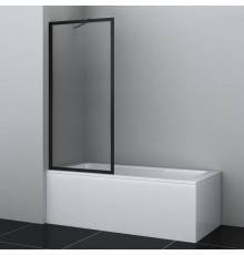 Шторка на ванну Wasserkraft Abens 20W01-80MB, профиль черный матовый, стекло прозрачное