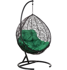 Садовое кресло BiGarden Tropica Black черное, подушка зеленая