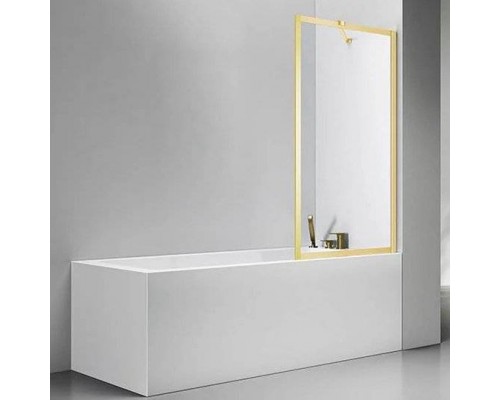 Шторка на ванну Veconi Palau PL-85G 80x150, брашированное золото