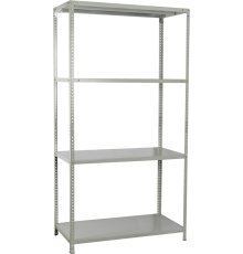 Стеллаж BRABIX MS 150х40х70-4 70х40 см, серый