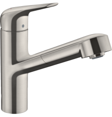 Смеситель для кухни Hansgrohe Focus M42 71829800 сталь (Ненадлежащее качество: витринный образец)