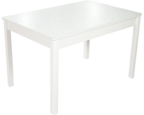 Обеденный стол AURORA Гамбург 2 120х80 см, белый, стекло белое