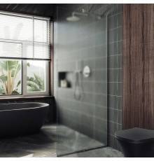 Душевая перегородка Maybahglass MGD-706-5у 69 см, профиль хром матовый, стекло сатин