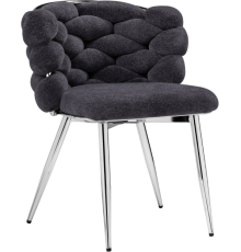 Стул Woodville Rendi gray-blue, ножки chrome