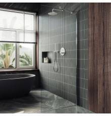 Душевая перегородка Maybahglass MGD-695-5ш 79 см, профиль хром матовый, стекло прозрачное