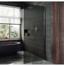 Душевая перегородка Maybahglass MGD-698-5ш 79 см, профиль хром матовый, стекло графит