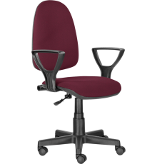 Компьютерное кресло BRABIX Prestige Ergo MG-311 регулируемая эргономичная спинка, ткань, бордовое