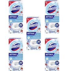 Набор Domestos ароматическая сетка для унитаза, морская свежесть 30 г стикер, 5 шт.