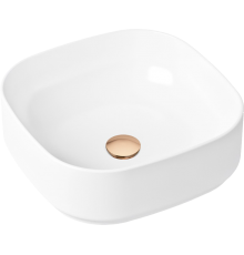 Раковина Lavinia Boho Bathroom Sink Slim 21520835 с донным клапаном, розовое золото