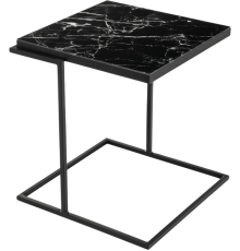 Приставной столик Woodville Сноу 45x45 см, черный