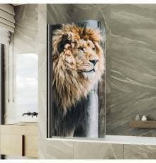 Шторка на ванну Maybahglass MGV-930-ФП001-6 80 см, профиль черный