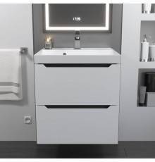 Тумба с раковиной Uperwood Tanos New 50 подвесная, белая, графит