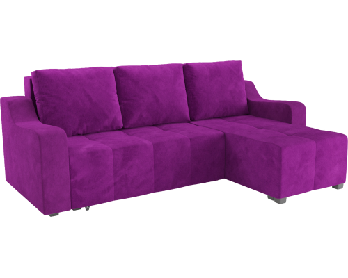 Угловой диван Mebel-Ars Берн микровелюр фиолет