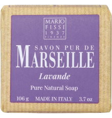 Твердое мыло MARIO FISSI 1937 Marseille lavande, глицериновое, увлажняющее, натуральное, 106 г