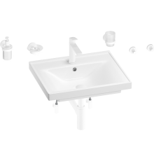 Комплект Wellsee FreeDom 201006935 глянцевый белый, матовый белый, 9 в 1