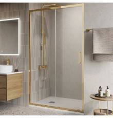 Душевая дверь в нишу BelBagno Luce BF-1-120-C-ORO профиль золото, стекло прозрачное