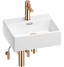 Комплект Wellsee Graceful Pro 201004574 глянцевый белый, розовое золото, 5 в 1