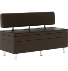 Кухонный диван Norta Hippo 120x49x77 см экокожа galaxy dark brown