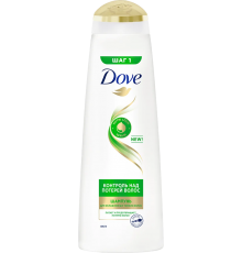 Шампунь Dove Hair therapy Контроль над потерей волос кремовый, увлажняющий, укрепляющий, питательный, для поврежденных волос, для тонких волос, для ежедневного применения, 380 мл