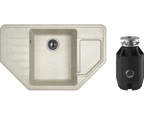 Комплект Мойка кухонная Dr. Gans Rio серая + Измельчитель Bone Crusher BC 910-AS
