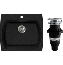 Комплект Мойка кухонная NOVA 60-53 черная + Измельчитель Bone Crusher BC 810-SL Slim Line