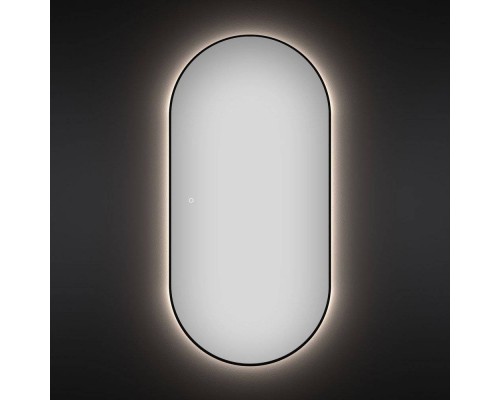 Зеркало Wellsee 7 Rays’ Spectrum 60х120 с подсветкой, черное матовое