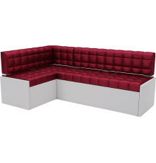 Угловой кухонный диван Mebel-Ars Ганновер 178x82x103 см L бархат красный star velvet 3 dark red