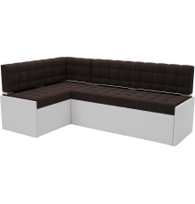 Угловой кухонный диван Mebel-Ars Ганновер 208x82x133 см L кордрой коричневый