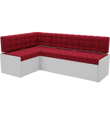 Угловой кухонный диван Mebel-Ars Ганновер 178x82x103 см L кордрой красный