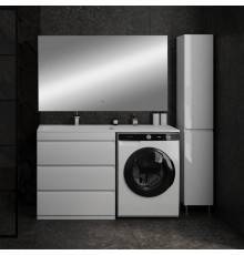 Мебель для ванной комнаты Style Line Даллас 140 L люкс, белая, зеркало DIWO Элиста