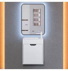 Мебель для ванной комнаты Uperwood Modul 50 подвесная, 1 дверца, матовая белая, графит