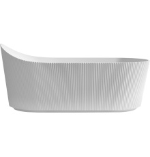Акриловая ванна Abber AB9445MW 170x80 см, отдельностоящая, овальная, с каркасом, со сливом-переливом, белая матовая
