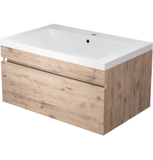 Тумба под раковину Uperwood Eva 75 подвесная, 1 ящик, крафт табачный