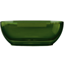 Ванна из полиэфирной смолы Abber Kristall Emerald 170x75 см, отдельностоящая, овальная, с донным клапаном, зеленая