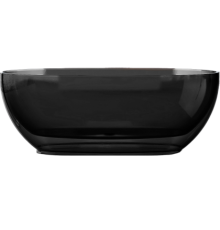 Ванна из полиэфирной смолы Abber Kristall Onyx 170x75 см, отдельностоящая, овальная, с донным клапаном, черная