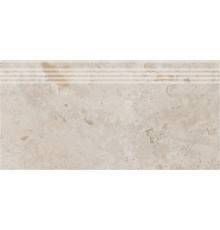 Ступени Kerama Marazzi Про Лаймстоун матовые, ректифицированные 60х30 бежевые темные