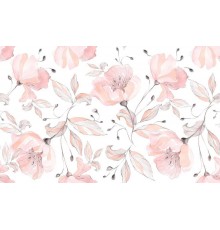 Декор Creto Poluna poppy матовый 25x40, белый, розовый