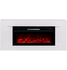 Комплект Электрокамин Elekam Pulsar 38 F2038E-2 + Портал Lines белый
