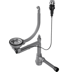 Сифон для мойки Omoikiri WK-1-R-A-IN нержавеющая сталь