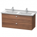 Duravit  Brioso Тумба подвесная, 122x46.9х56.3см, с раковиной, с 2 выдвижными ящиками, цвет: орех натуральный. 0332130000,  BR414401079