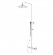 Plumberia Selection IXO Душевая стойка, верхний душ 25см., с термостетическим смесиетлем, ручной душ, шланг 15см, цвет: белый матовый. XO6302BO