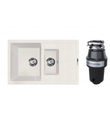 Комплект Мойка Lava D4.LAT latte + Измельчитель KUCHENSTERN Muhle