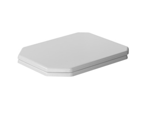 Duravit 1930 Сиденье для унитаза воьмиугольное отверстие, с микролифтом, петли нерж сталь, цвет: белый. 0064890000