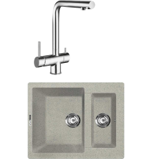Комплект Мойка кухонная Lava D1.SCA scandic + Смеситель SG14 CR chrome