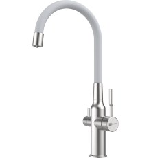 Смеситель для кухни Lemark Expert LM5083S-White сталь, белый